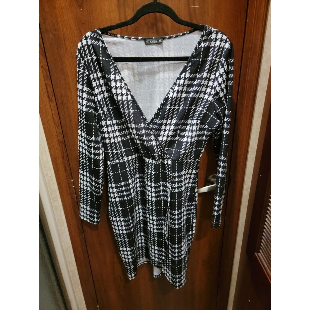SHEIN Houndstooth Dress Sz 0XL